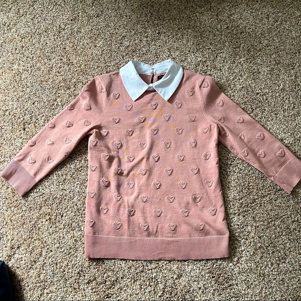 Nude Pink Schoolgirl/Teacher Collared Shirt Blouse